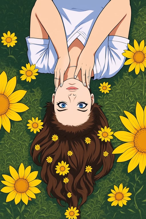 a portrait of a person reimagined in a contemporary shonen anime art style with subdued colors and strong visual tension