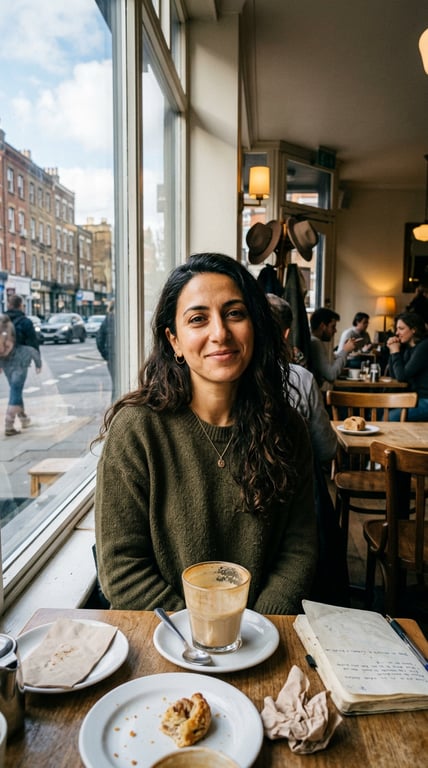 Transform this candid café sna...