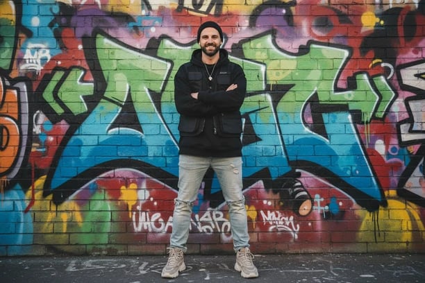 Streetwear Outfits filter after transformation - portrait wearing graffiti inspired streetwear