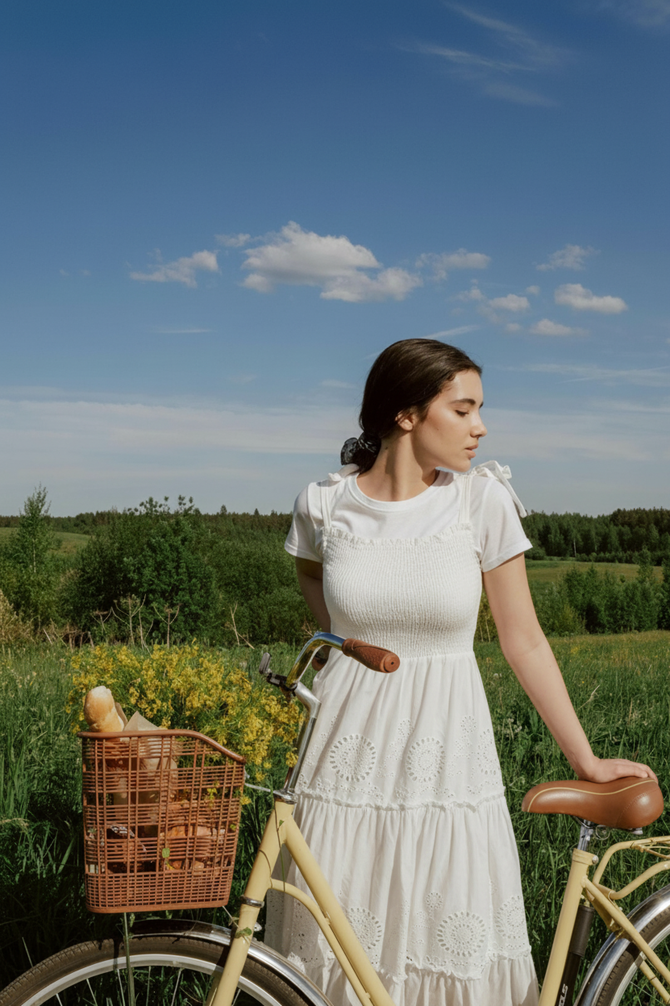 Produce natural bikini outfit transformation with AI