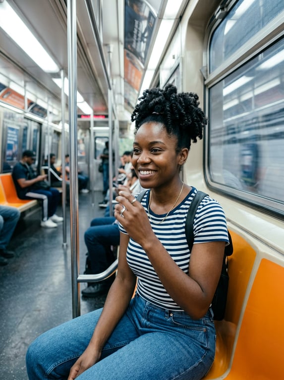 Turn this clean subway candid ...
