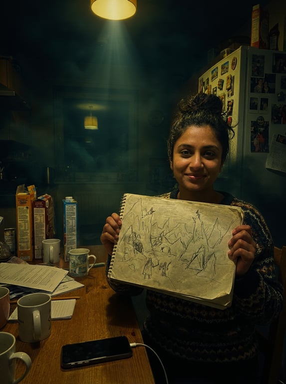 Transform the rough pencil dra...