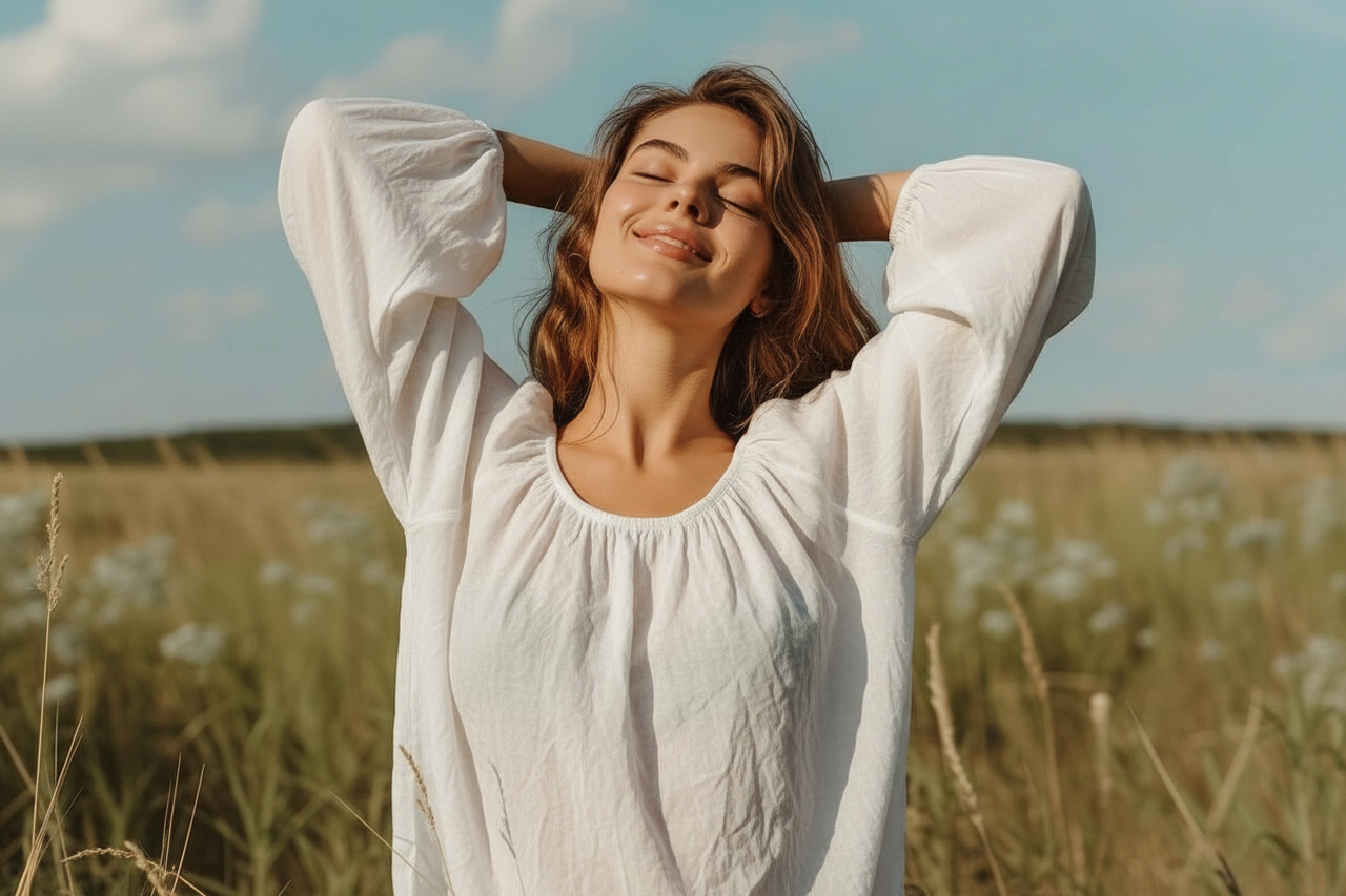 AI lingerie filter before photo - original outfit before strappy lingerie style