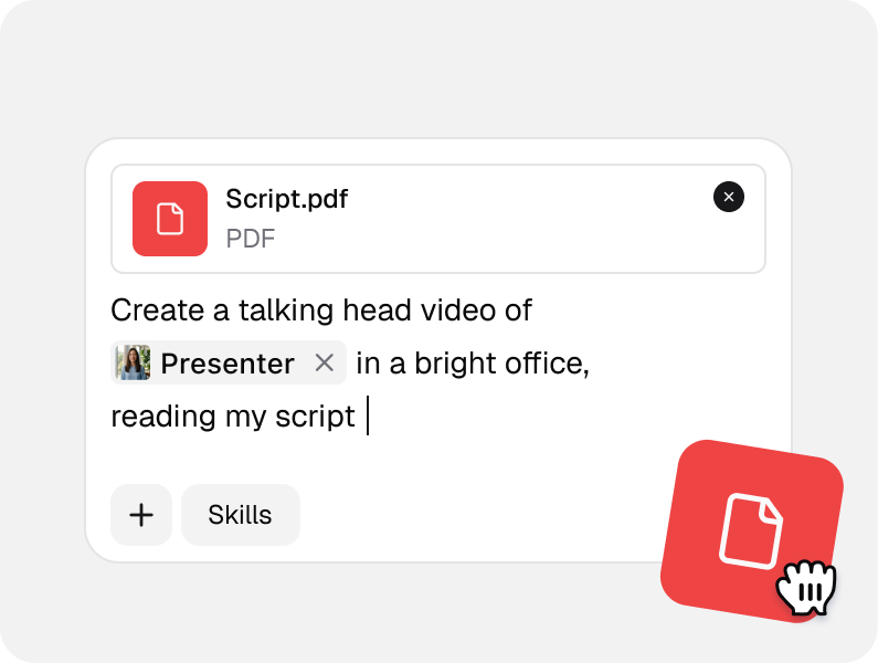 Provide your script or audio