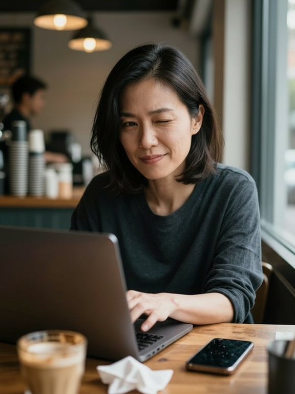 Modify the original person’s facial expr