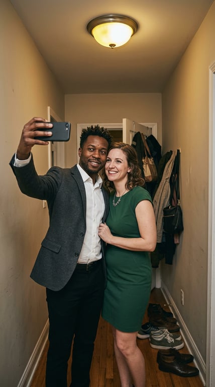 Convert this hallway selfie in...