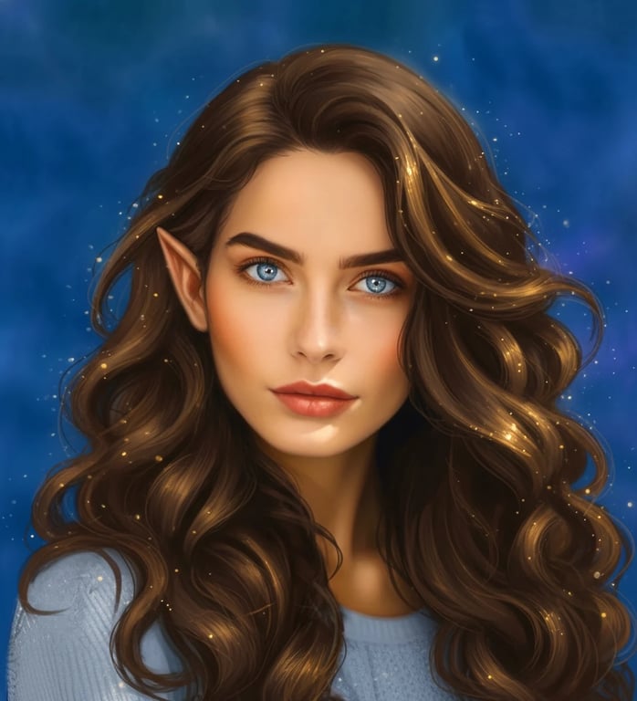 AI fantasy art filter after transformation - influencer photo rendered with enchanted colors and glow