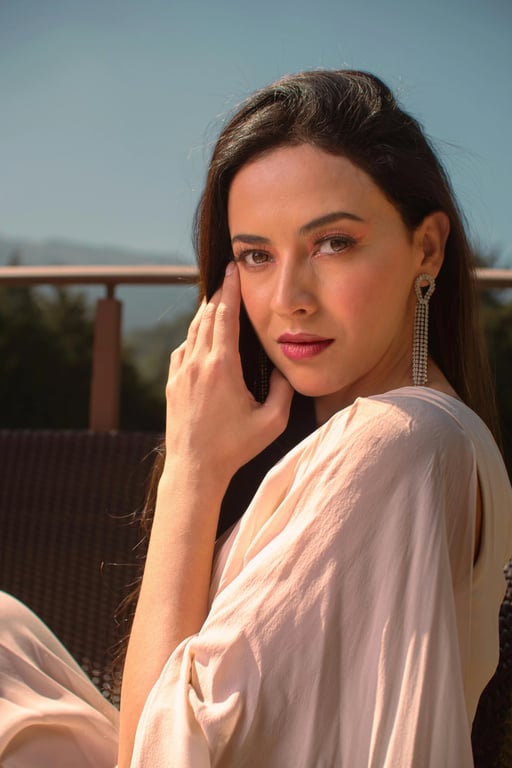 a portrait of a person transformed with a typography-based T-shirt design showing a short readable phrase of two to three words in bold sans-serif lettering, single solid color text, straight horizontal alignment across the chest, no decorative effects, realistic ink thickness, fabric-aware distortion, and consistent lighting