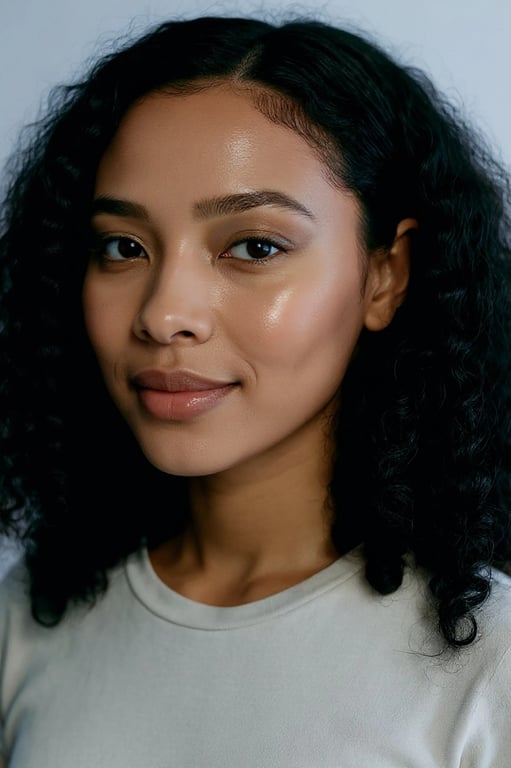 AI face swap filter after transformation - influencer photo transformed with new facial identity