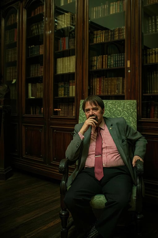 a portrait of a person transformed by lowering the hairline substantially, adding hair coverage to the forehead so the head shape looks fuller and the facial proportions appear smaller