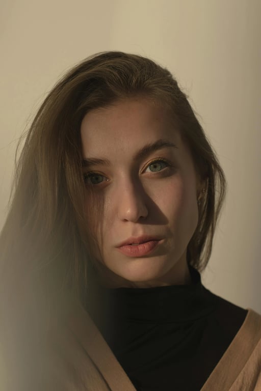 Complete the woman’s full body based on the original photo by extending downward from the visible torso. Preserve the original clothing design, fabric behavior, and color, and maintain consistent lighting and perspective so the added lower body feels physically connected rather than newly generated.