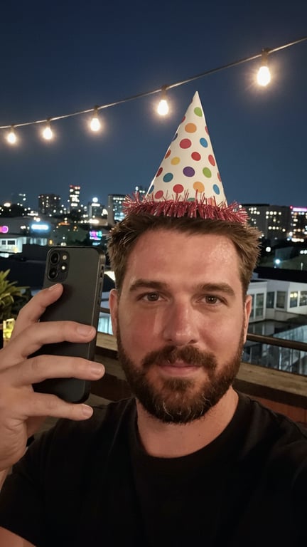 Add a festive birthday hat on ...