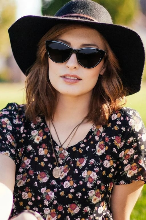 AI add glasses filter after transformation - creative portrait with colorful eyewear effect