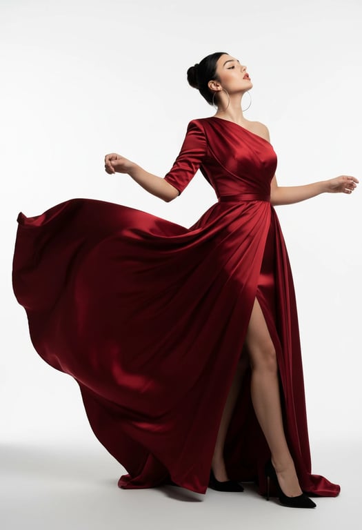 Red Carpet Dresses filter after transformation - portrait styled in editorial red carpet fashion