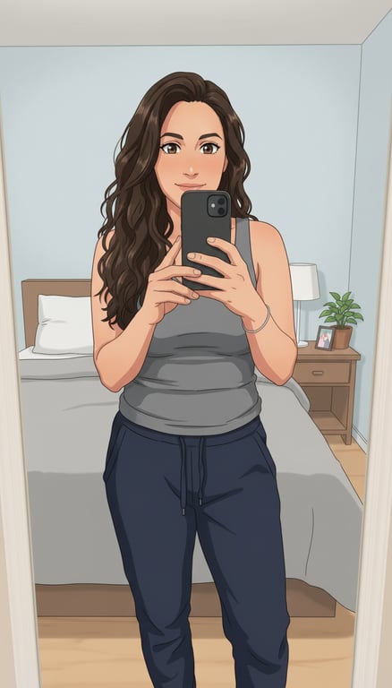 Reimagine this mirror selfie a...