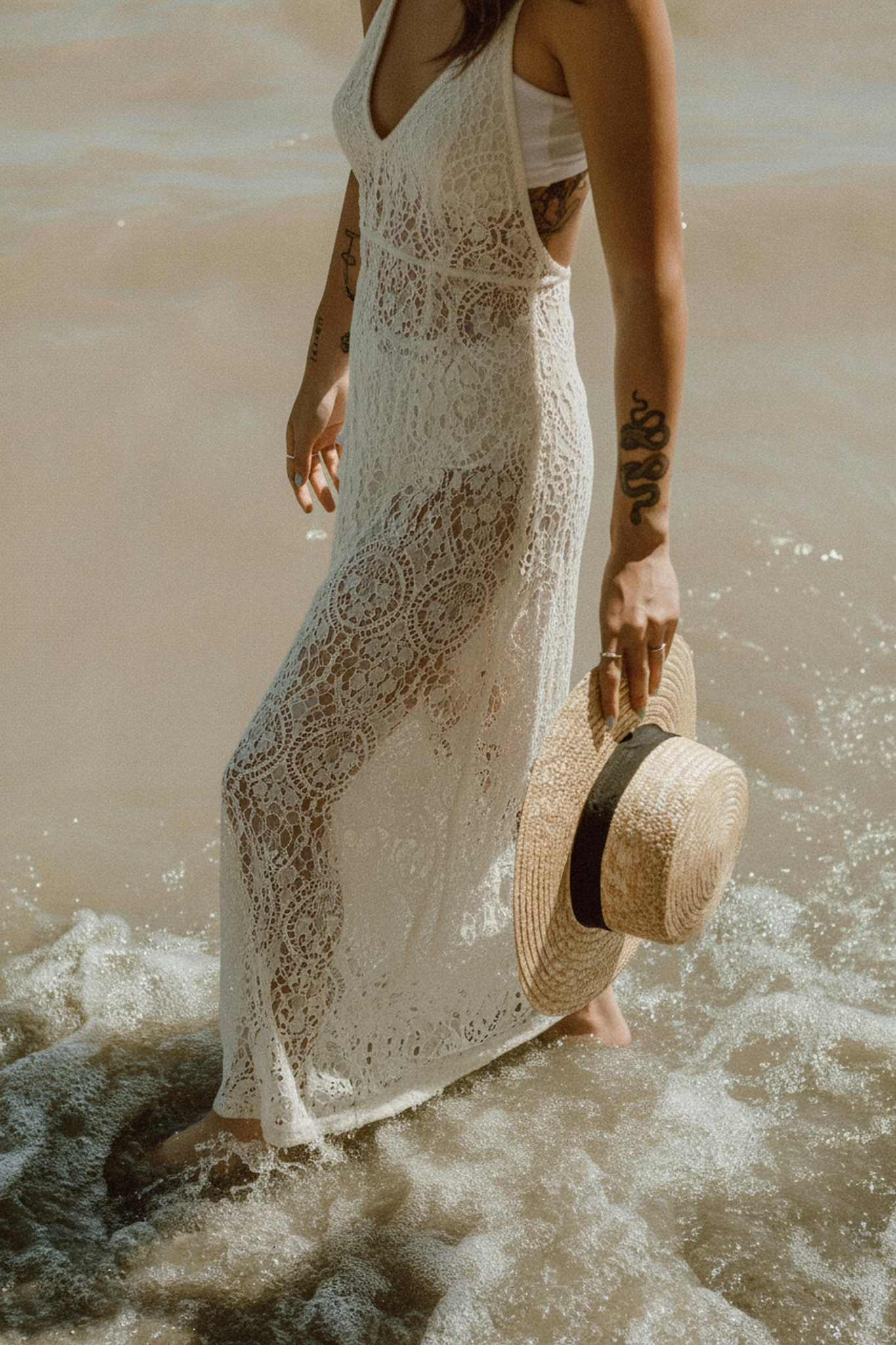 Create beach-ready bikini appearance using AI