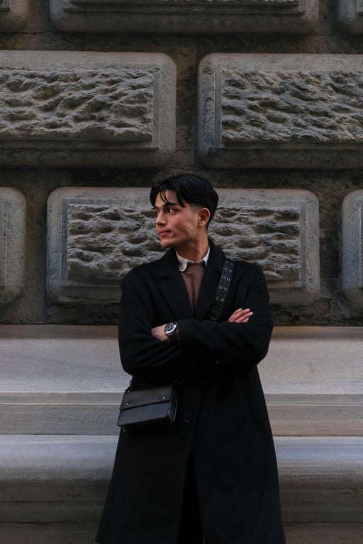 a portrait of a person illustrated in a shonen anime art style with thick contour lines, simplified shading blocks, vivid colors, and a confident heroic expression