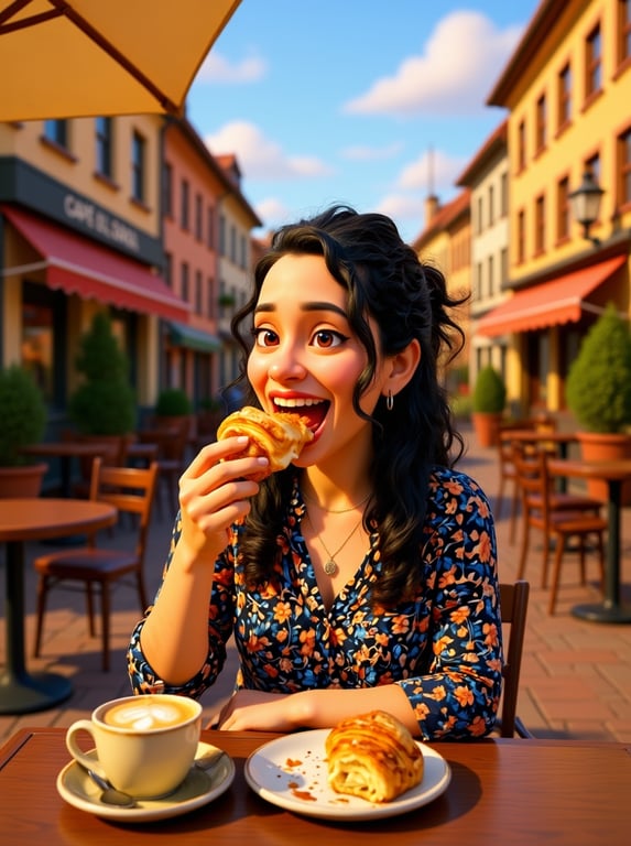 Turn this outdoor café candid ...