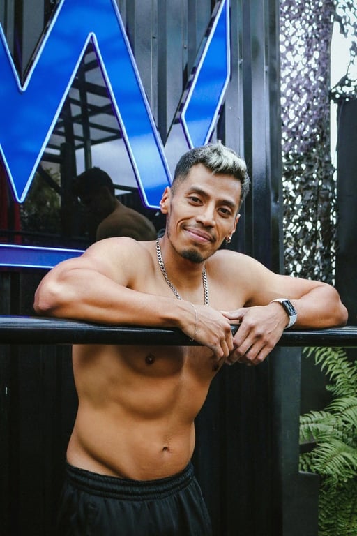 AI muscle enhancement filter after transformation - functional athletic enhanced body shape