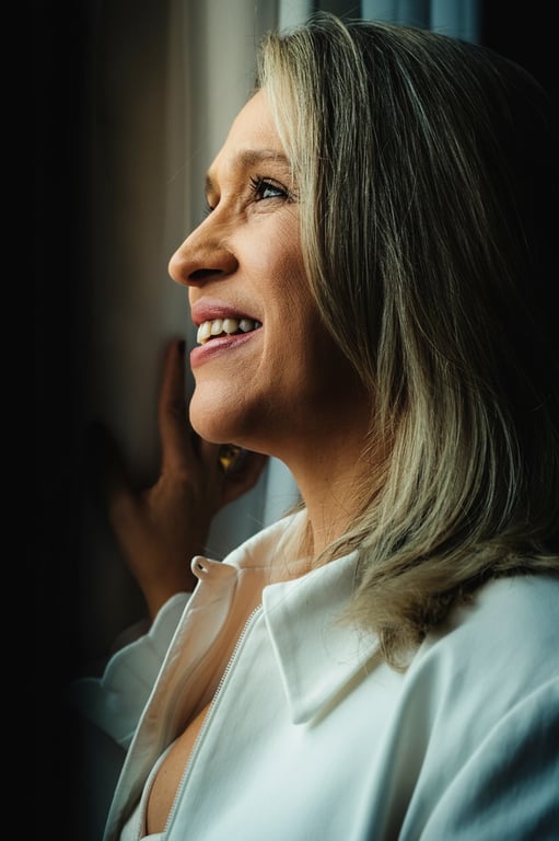 a portrait of a woman, editorial magazine style, high contrast, sharp clarity, sophisticated color grading, studio lighting.