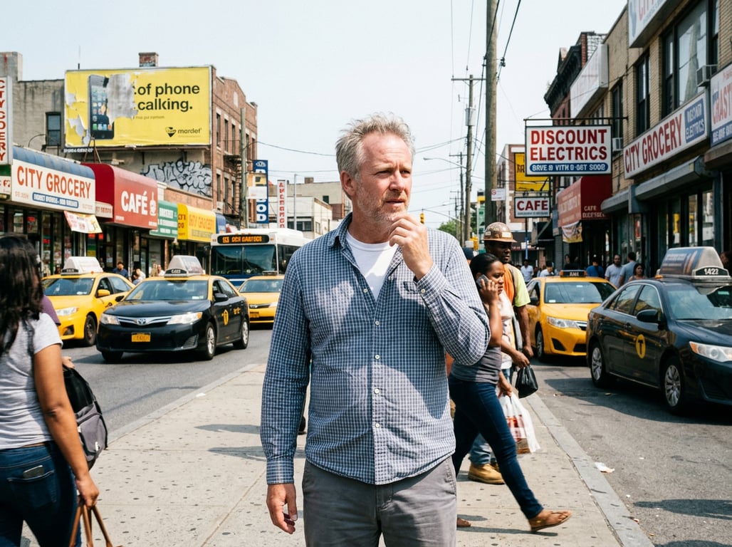 Swap the busy street backdrop ...