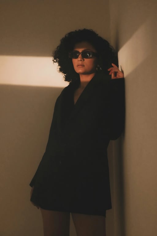 a portrait of a person enhanced to appear confident and professional, with corrected posture, natural facial proportions, subtle contrast, soft studio light, minimal background, and business-appropriate visual tone