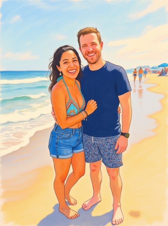 Restyle the full beach couple ...