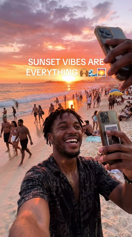 Keep the man, beach, and sunse...