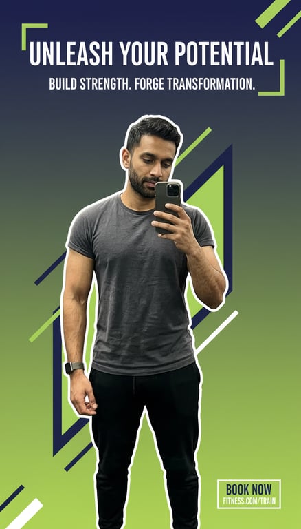 Convert this raw gym selfie in...