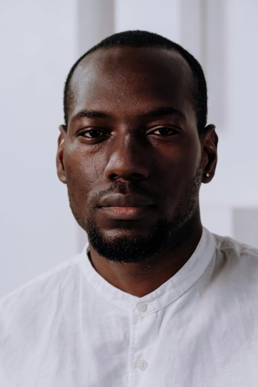 A close-up shot focused on a person's eyes and upper face.