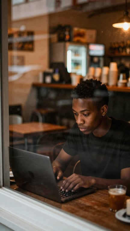 Turn this dim, noisy café phot...