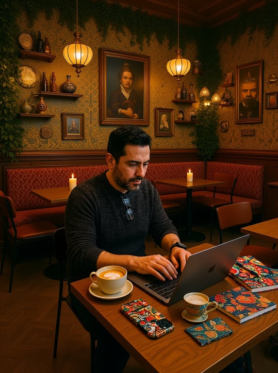 Reimagine this café setting as...