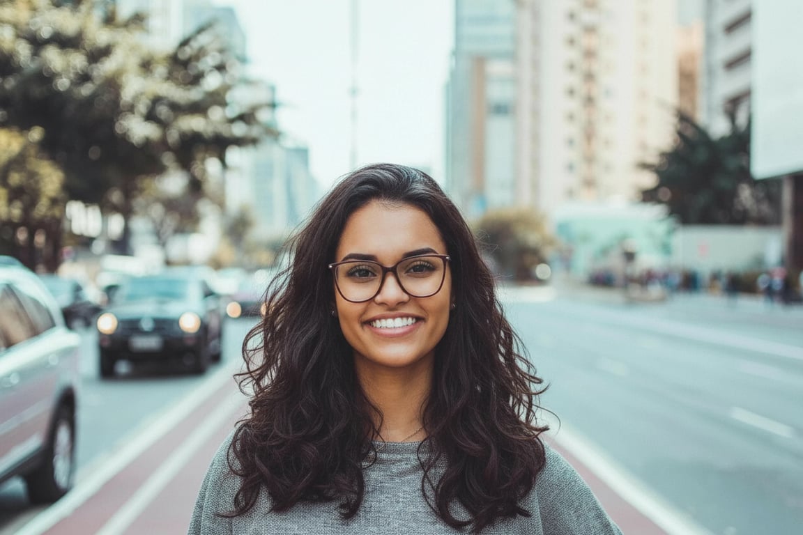 a portrait of a person enhanced to appear with thicker hair by increasing internal hair density and layered depth while keeping the external hairstyle unchanged; preserve hairline edges and length; avoid puffed or rounded shapes; maintain realistic strand flow and shine; do not change facial features, pose, or background; hair volume increase should be clearly visible but believable