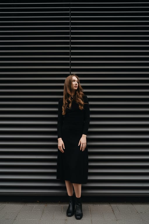 Complete the full-body view of the person by extending the image downward while keeping lighting direction, exposure, and perspective consistent from head to toe. Ensure hands, legs, and feet are anatomically correct and visually connected to the original upper body.