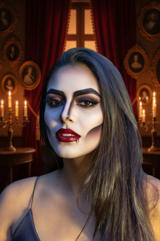 ai-vampire-filter after pic - vintage vampire with elegant eyeliner and ruby