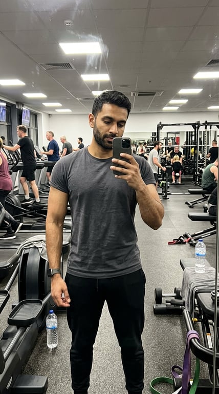 Convert this raw gym selfie in...