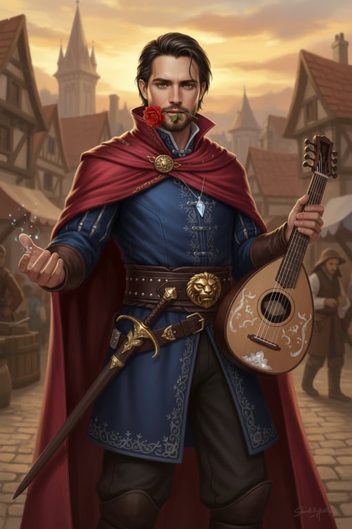 produce a high-quality D&D character image that feels like official tabletop RPG art, emphasizing world consistency, class clarity, and role-playing immersion
