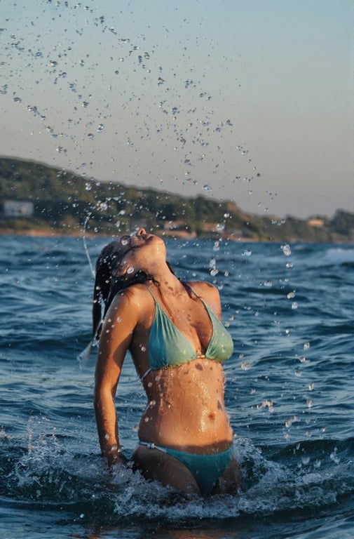 a portrait of a person edited to create an extreme body shape transformation by aggressively narrowing the waist from the lower ribs to the hips, flattening the lower abdomen, tightening the upper abdomen, removing visible belly fat and side bulges, slightly defining abdominal muscle lines for a toned look, while keeping hip width unchanged or visually wider, resulting in a dramatically high waist-to-hip ratio and a bold curvy silhouette with an unmistakable before-and-after difference