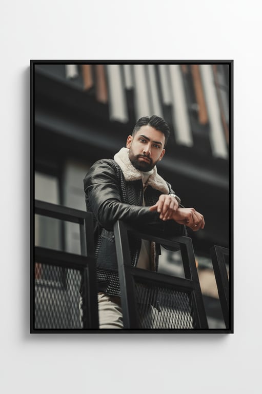 a minimalist abstract design, modern canvas panel style, ultra-sharp image with no visible brushstrokes, matte finish, thin black floater frame visible.