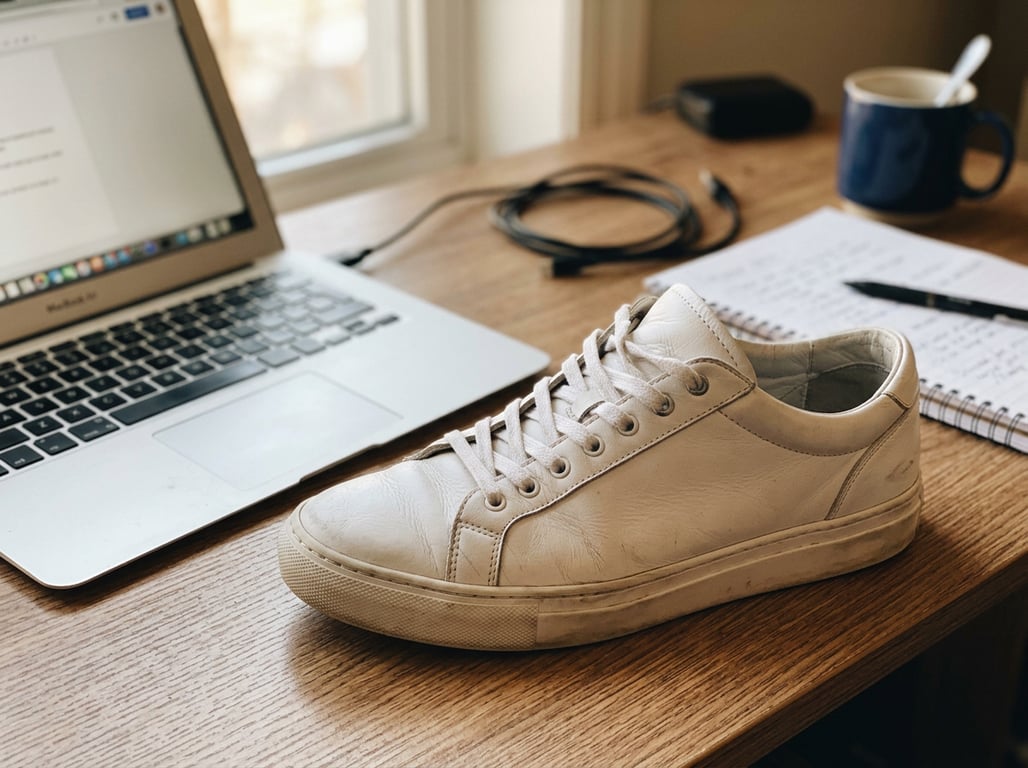 Isolate the white sneaker from...