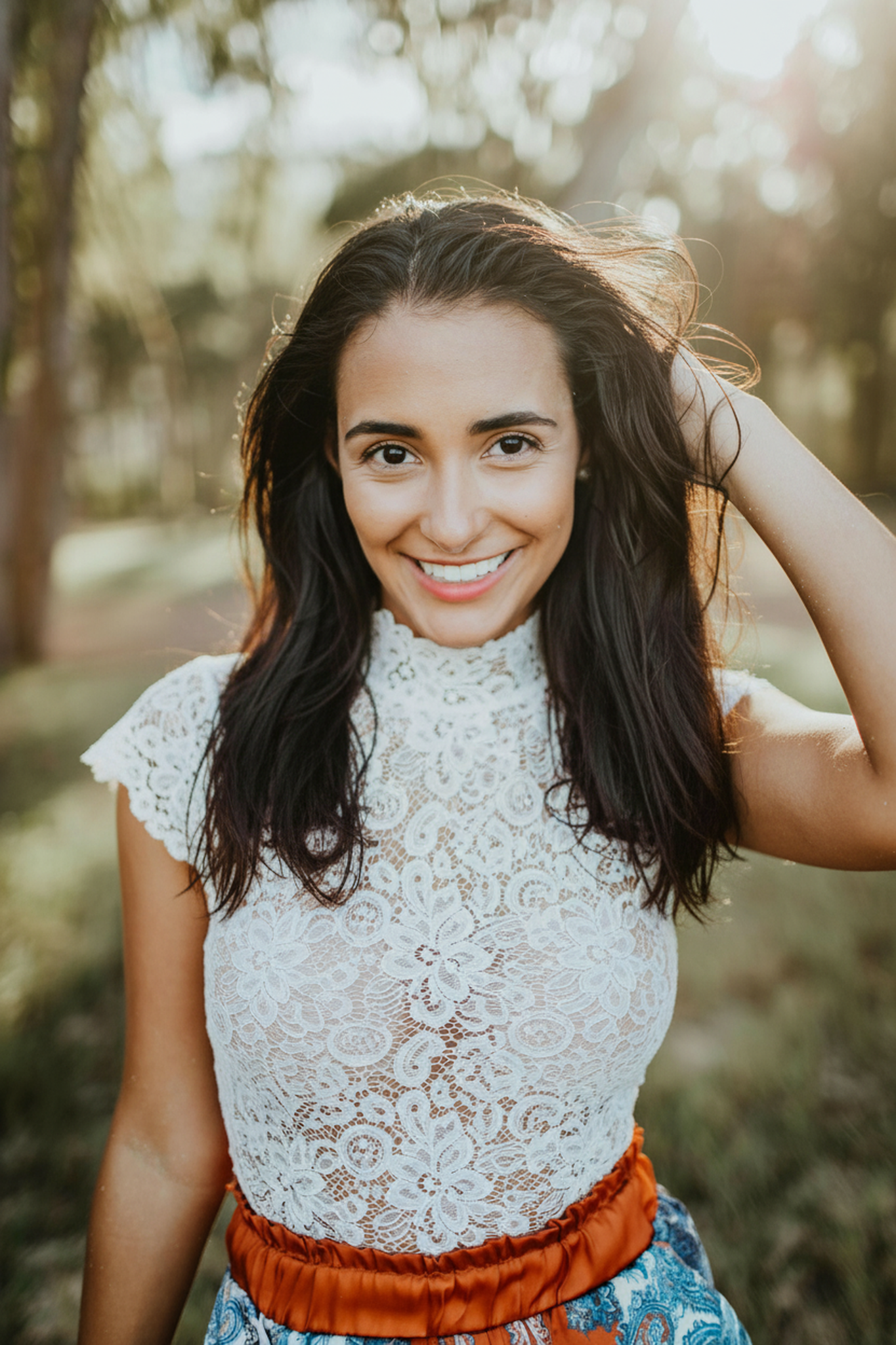 AI lingerie filter before photo - influencer portrait normal clothes