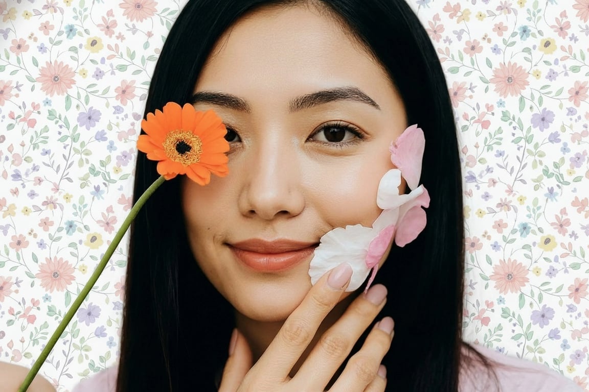 AI background generator after transformation - portrait with AI generated scenic background