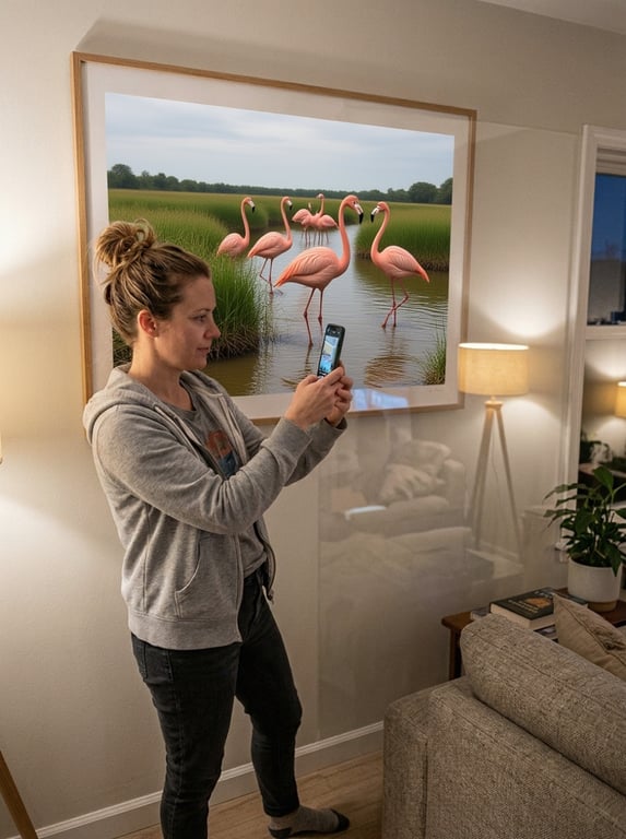 Replace the framed artwork com...