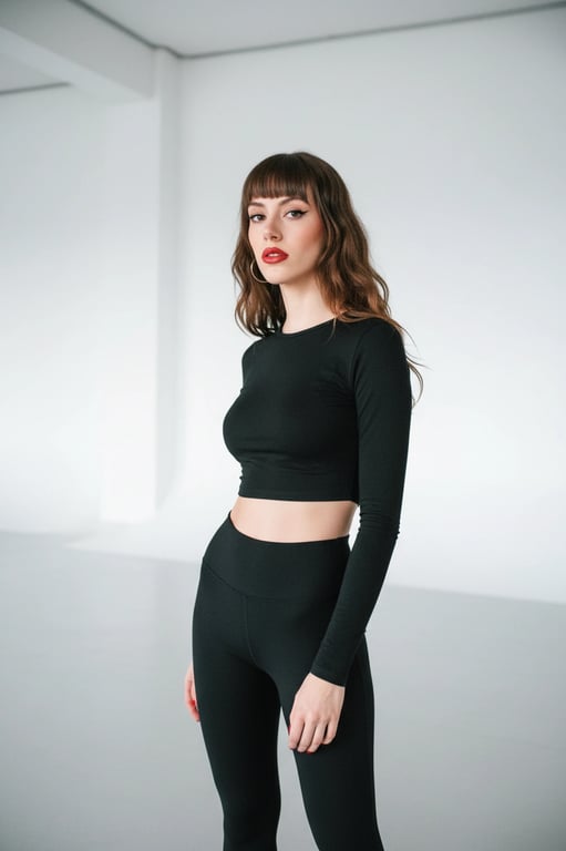 Gym Outfit filter after transformation - portrait wearing layered gym outfit with training jacket and pants for versatile activity