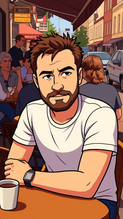 Reinterpret this candid cafe s...