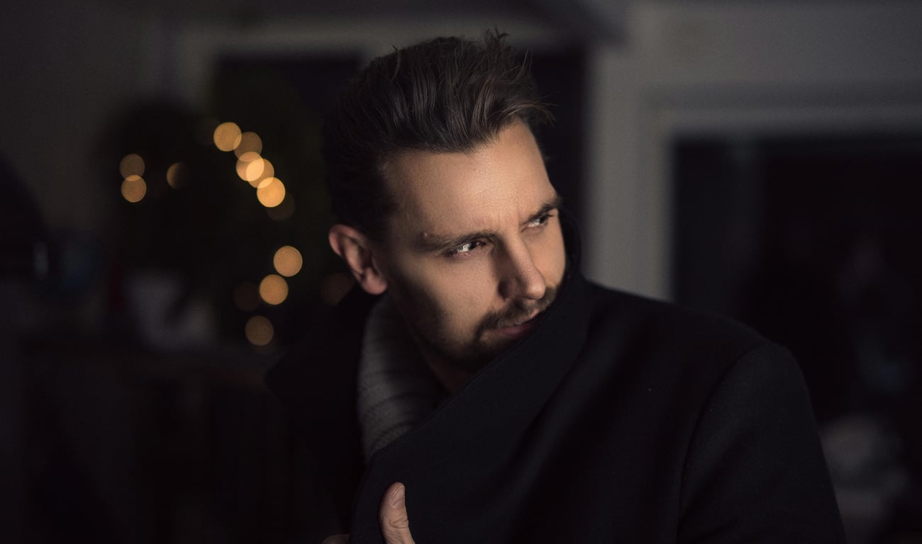 Designer Clothes filter before photo - neutral portrait in simple clothing with any backdrop