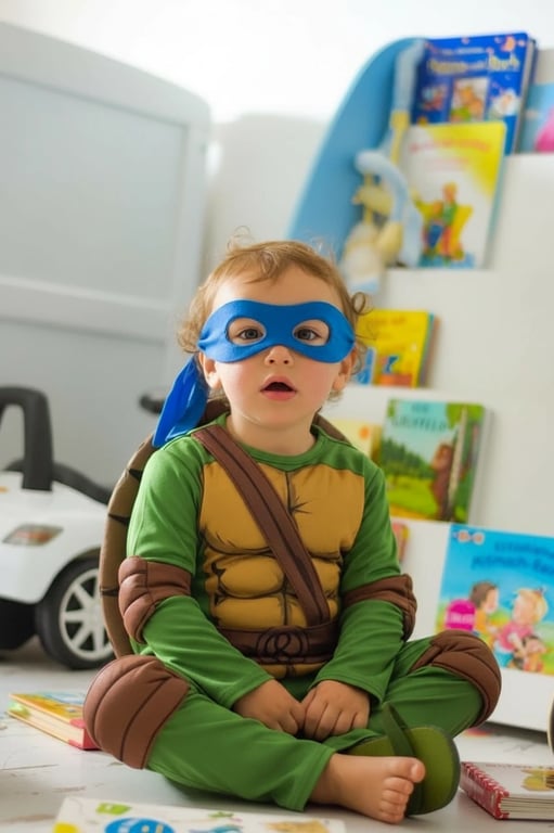 AI mutant ninja turtle outfit filter after transformation - casual portrait transformed into ninja turtle hero
