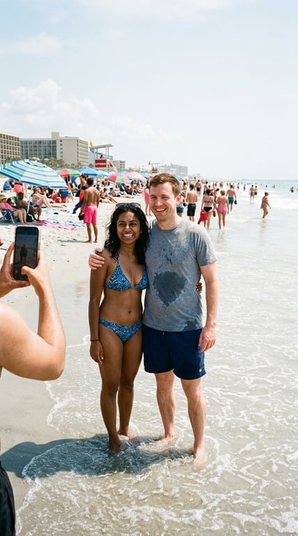 Turn this casual beach snapsho...
