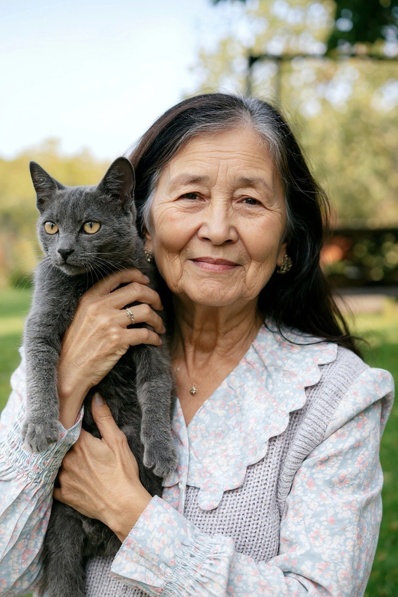 AI age progression filter after transformation - fashion portrait with natural aging transformation