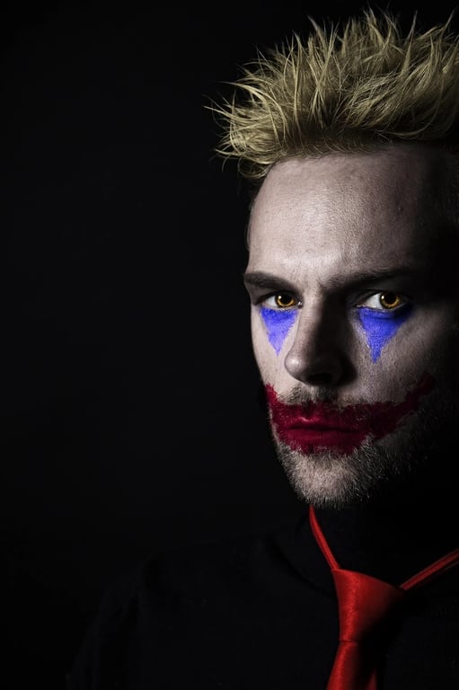 ai Halloween background before pic-joker cosplay